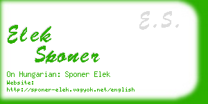 elek sponer business card